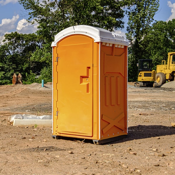 how often are the portable restrooms cleaned and serviced during a rental period in Adelphia